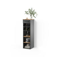 WEINREGAL Regusa Goldkraft Eiche/Anthrazit 30 x 106 cm - Honigeiche/Anthrazit, Holzwerkstoff (30/106/34.5cm) - Livinity®