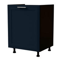 SPÜLENUNTERSCHRANK Salo D1ZA/60 Schwarz / Indigo Matt 60 / 50 / 82cm - HETTICH Vollauszug - Schwarz/Dunkelblau, Holz/Holzwerkstoff (60/82/50cm) - Feldmann-Wohnen