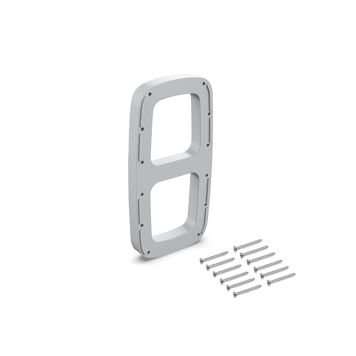 SEITENEINSÄTZE für Sling Kleiderbügel, Kunststoff, Grau metallic - Silberfarben, Kunststoff (14/5/26cm) - EMUCA