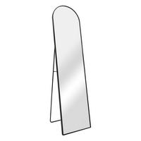 STANDSPIEGEL Bugnara - Schwarz, Glas/Metall (38.4/160/158.4cm) - [en.casa]