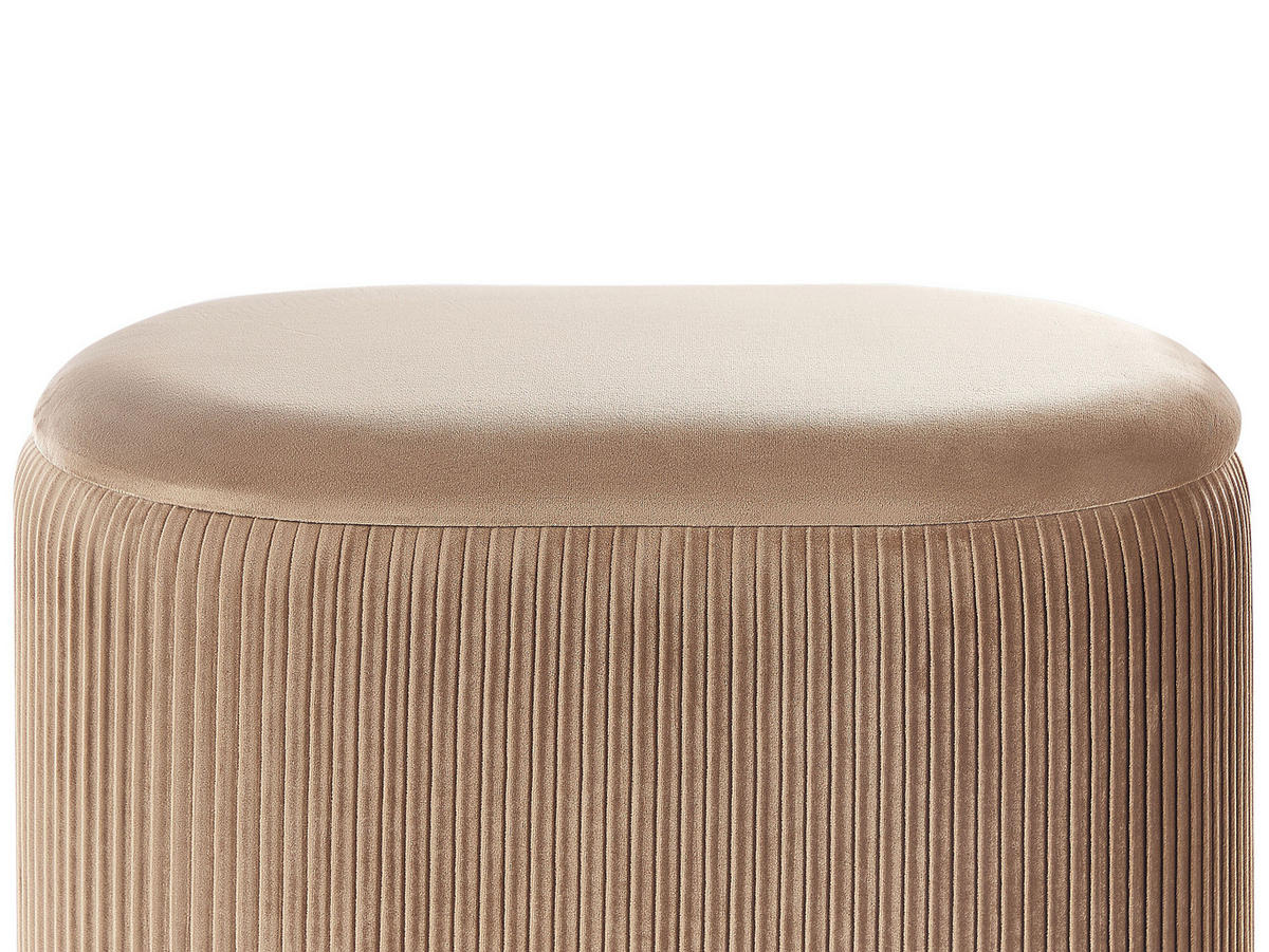 POUF Richland 35/55/41 cm - Beige, Textil (55/41/35cm) - Beliani