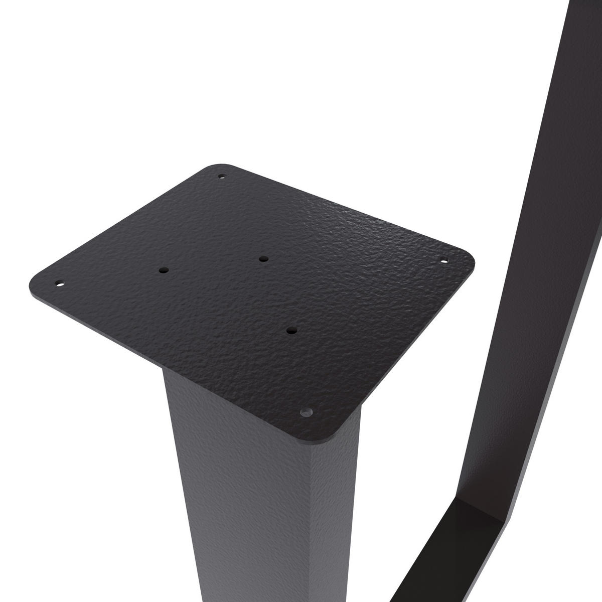 SADA STOLOVÉHO PODNOŽE 2 KS Holsted - černá, kov (28/40/7cm) - [en.casa]