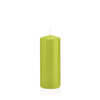 STUMPENKERZEN Apfelgrün Ø 58 x 150 mm, 16 Stück - Apfelbaumfarben, Paraffin (6/15cm) - Wiedemann Kerzen