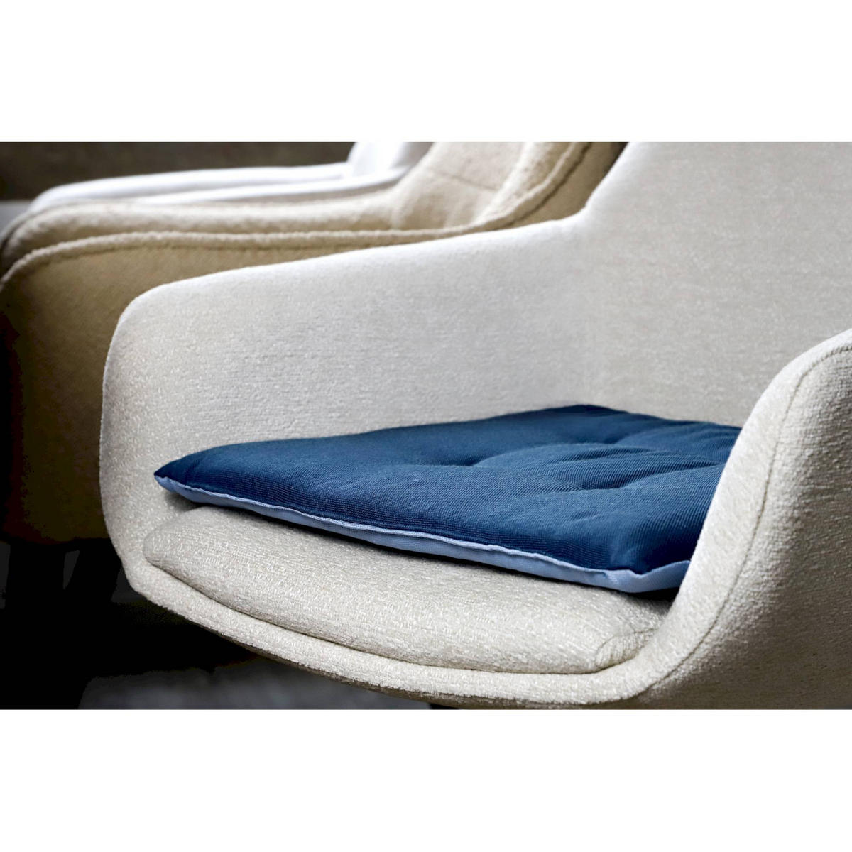 SITZKISSEN DOVE CHAIRPAD - Blau, Textil (40/40/2cm) - Tom Tailor
