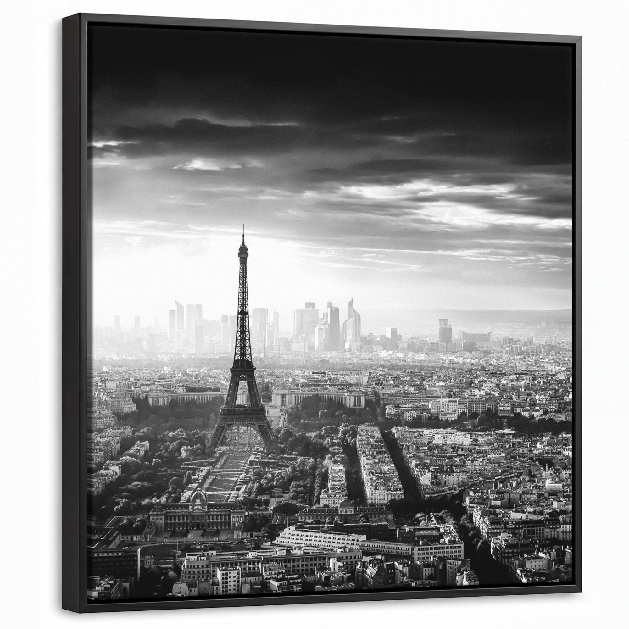 MuchoWow Leinwand Dunkelgrau 50x50 cm