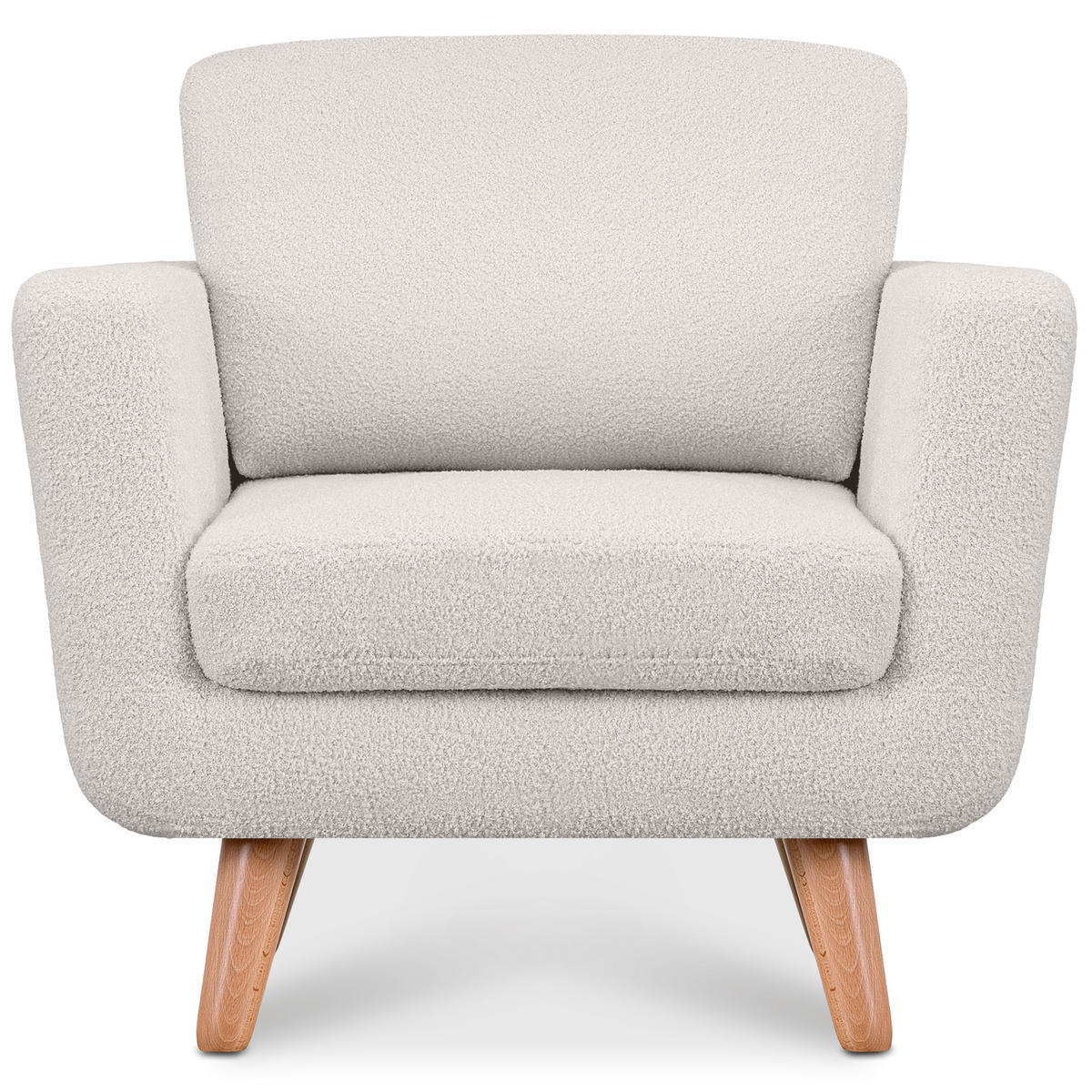 SESSEL TAGIO Massivholz-Beine, weiß - Braun/Weiß, Buchenholz/Textil (86/80/88cm) - KONSIMO®