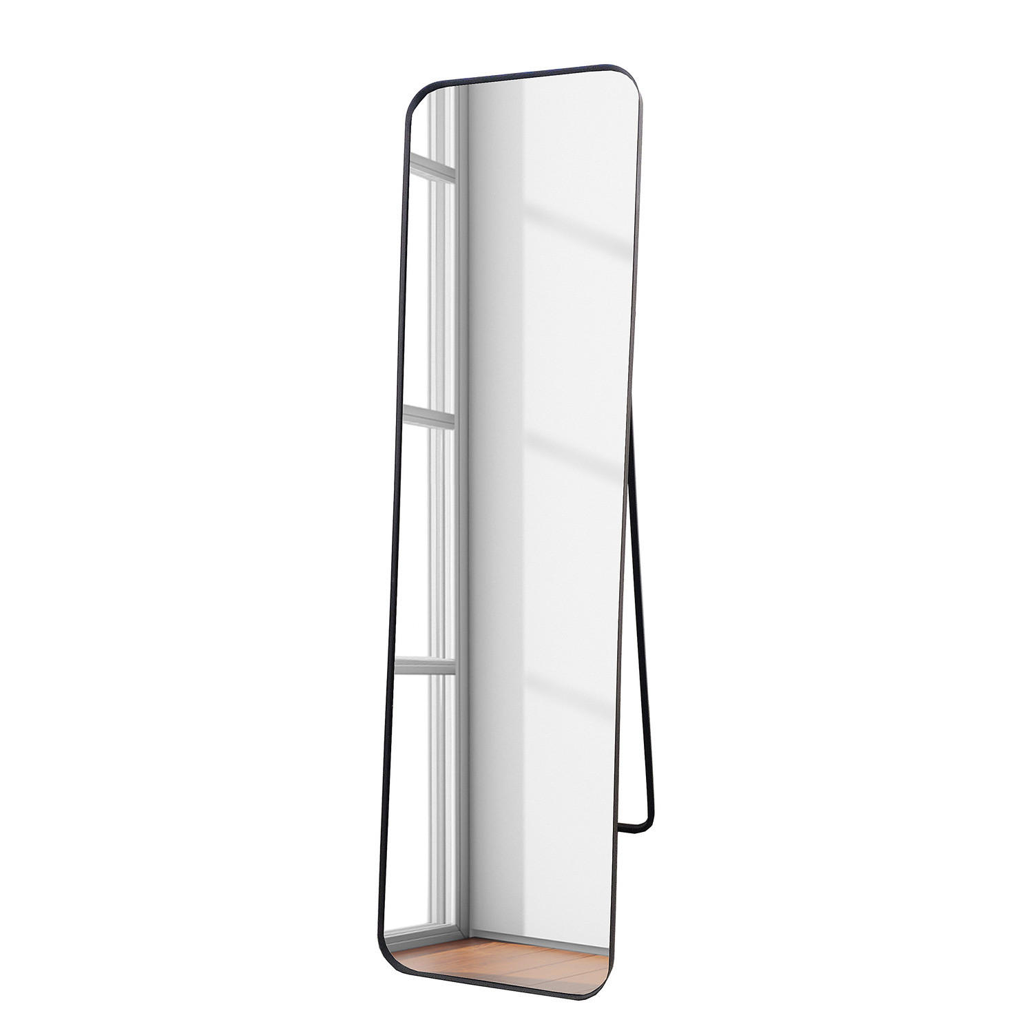 STANDSPIEGEL - Metall - Schwarz - Schwarz, Metall (41/154/7cm) - home24