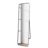 STANDSPIEGEL - Metall - Schwarz - Schwarz, Metall (41/154/7cm) - home24
