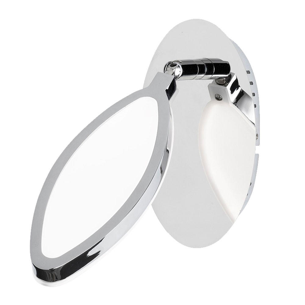 LED WANDLEUCHTE Charlize Silber Chrom - Silberfarben, Glas (15.5/16/19cm) - Wofi
