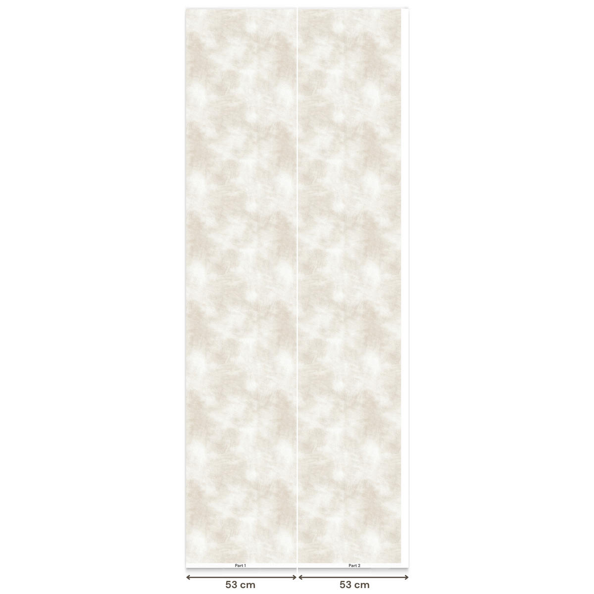 TAPETE - Dezent - Textur - Beige - 100x260 cm - Creme, Papier (100/260cm) - OnlyWow