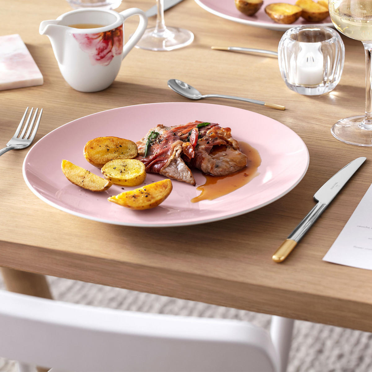 SPEISETELLER Rose Garden rosa ø 28,5 cm 6er Set - Rosa, Keramik (28.5cm) - Villeroy & Boch