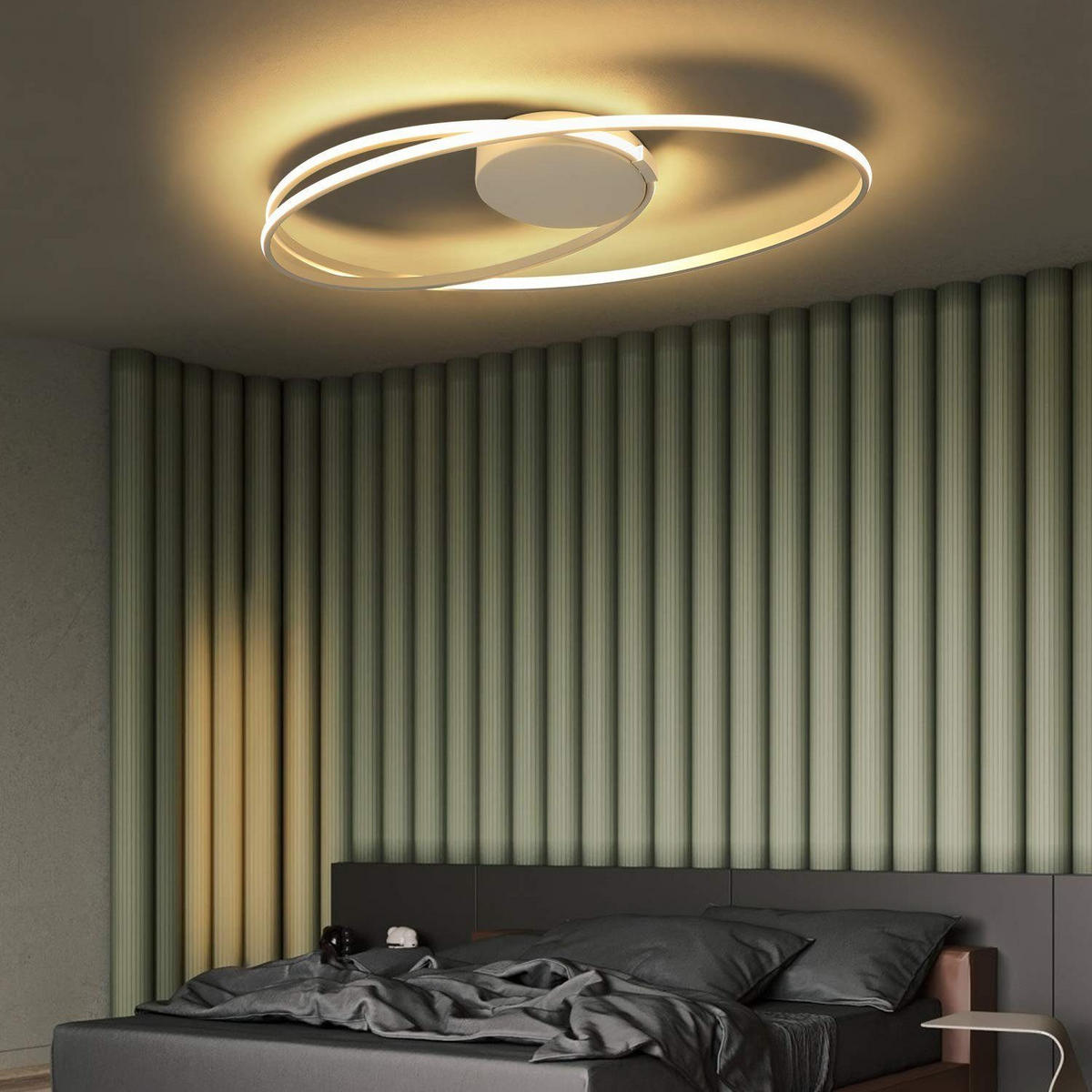 LED DECKENLEUCHTE Maki 59.5/32/10 - Weiß, Metall (59.5/32/10cm) - ZMH