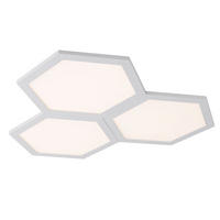 LED DECKENLEUCHTE Metall Weiß Opal - Weiß, Metall (52/52/4.2cm) - Globo Lighting