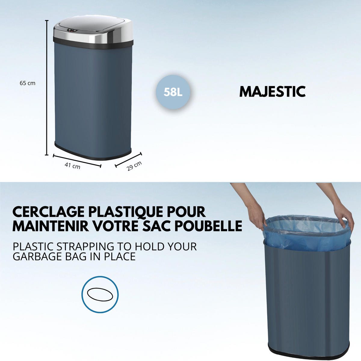 AUTOMATISCHER MAJESTIC grau - Grau, Metall (29/65/41cm) - Kitchen Move