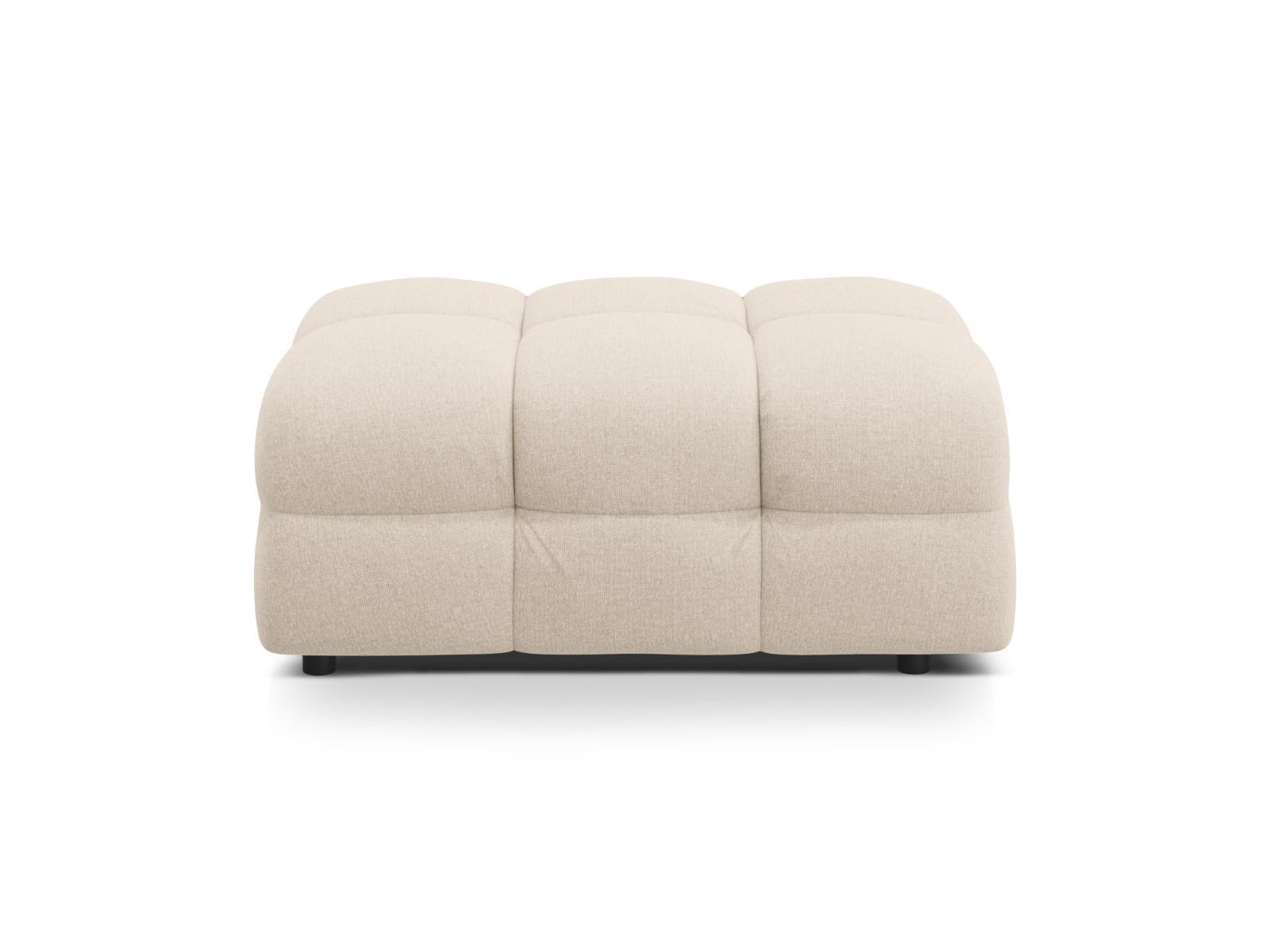 POUF Kendal aus strukturiertem Stoff beige - Beige, Textil (72/45/104cm) - Micadoni