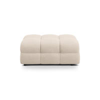 POUF Kendal aus strukturiertem Stoff beige - Beige, Textil (72/45/104cm) - Micadoni