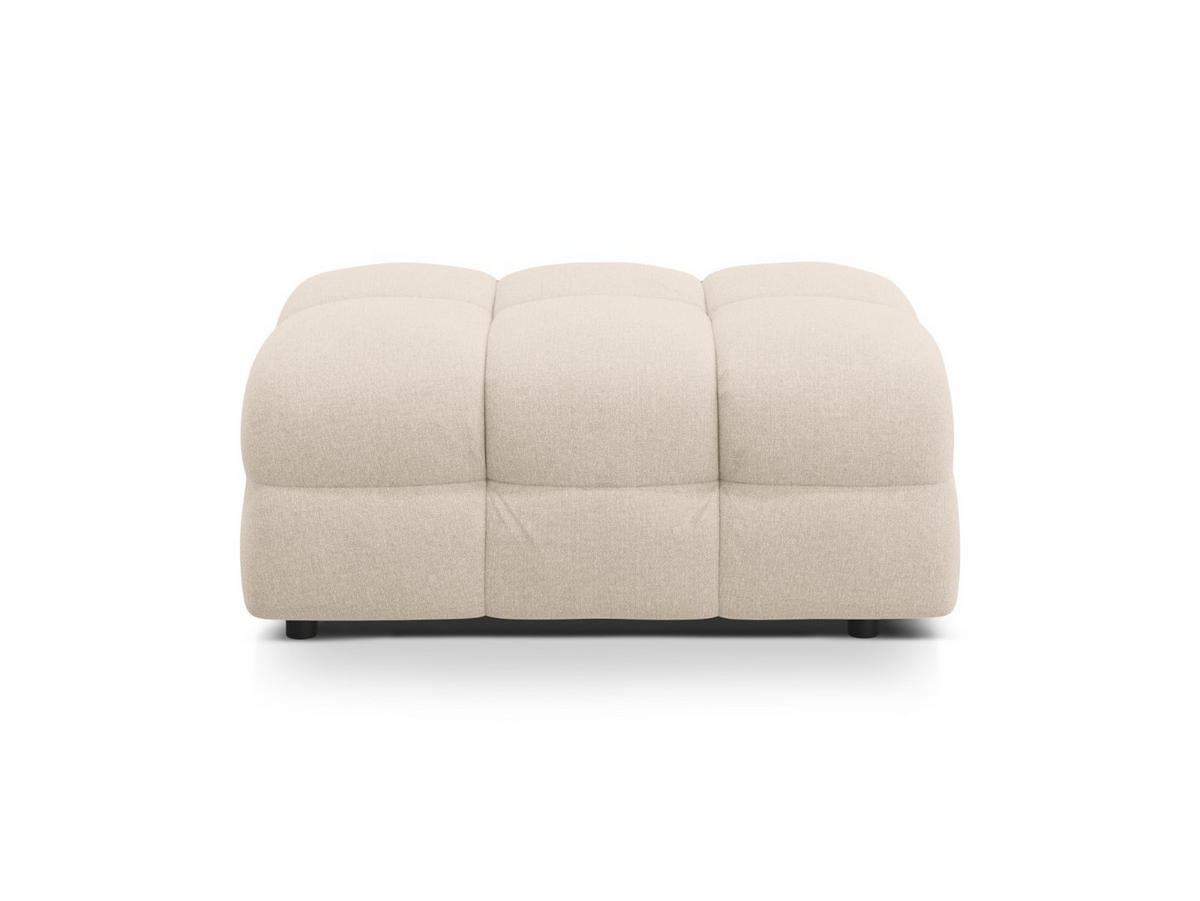 POUF Kendal aus strukturiertem Stoff beige - Beige, Textil (72/45/104cm) - Micadoni