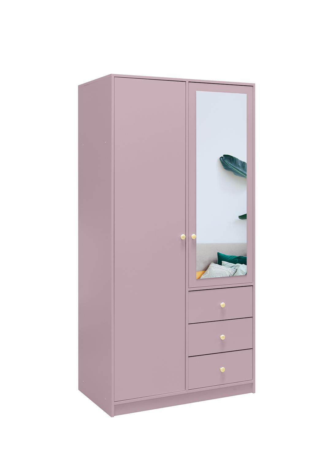 Bettso Kleiderschrank Pflaume 100x200x58 cm