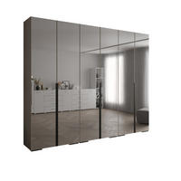 DREHTÜRENSCHRANK 236.7/300/47 6-türig - Kaschmir/Schwarz, Holz/Metall (300/236.7/47cm) - Abiks Möbel