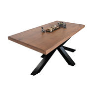ESSTISCH RIO - Schwarz/Braun, Holz/Metall (100/240/77cm) - SAM