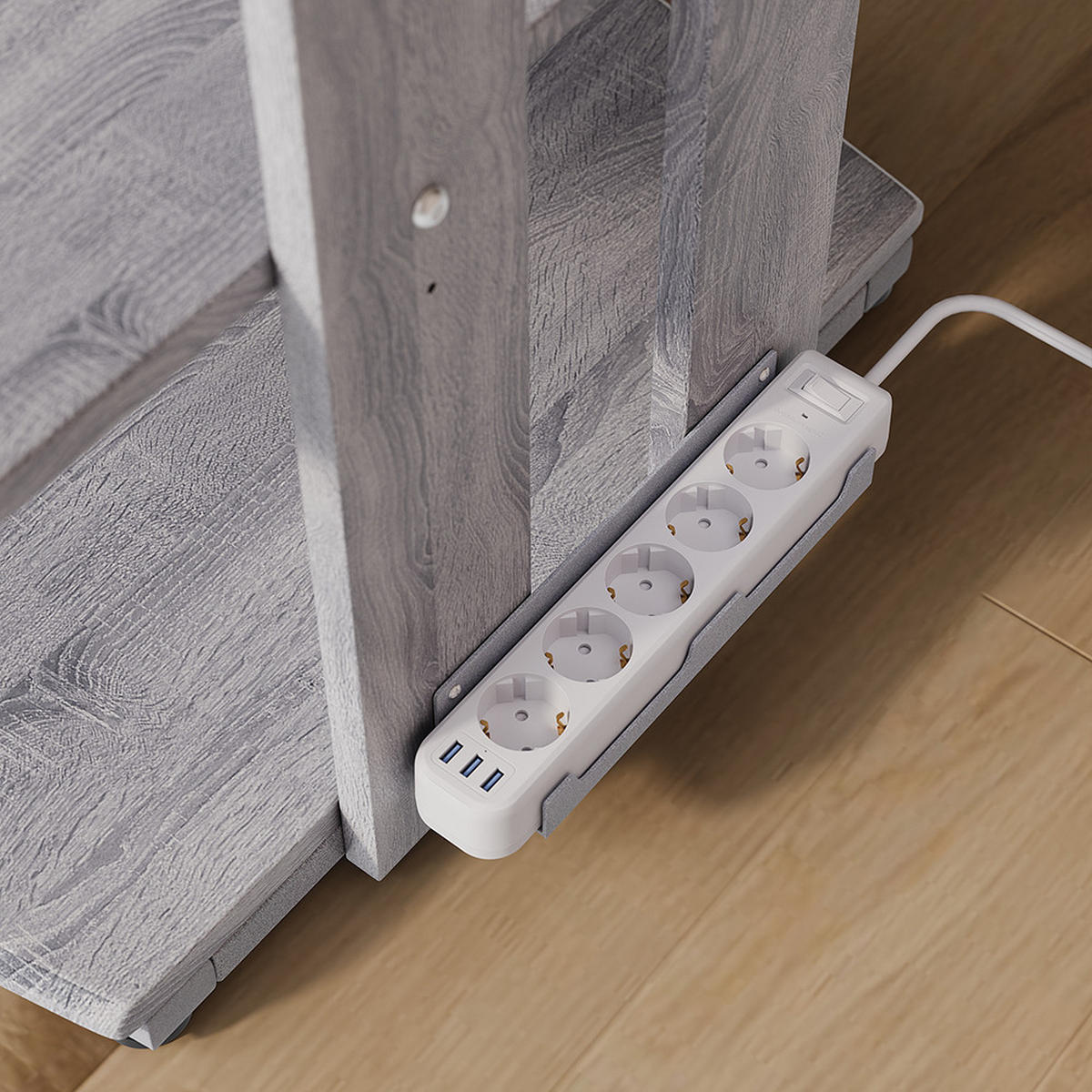 ÚLOŽNÁ POLICE Tonar Šedá - šedá, kompozitní dřevo (61/78/53cm) - Vicco