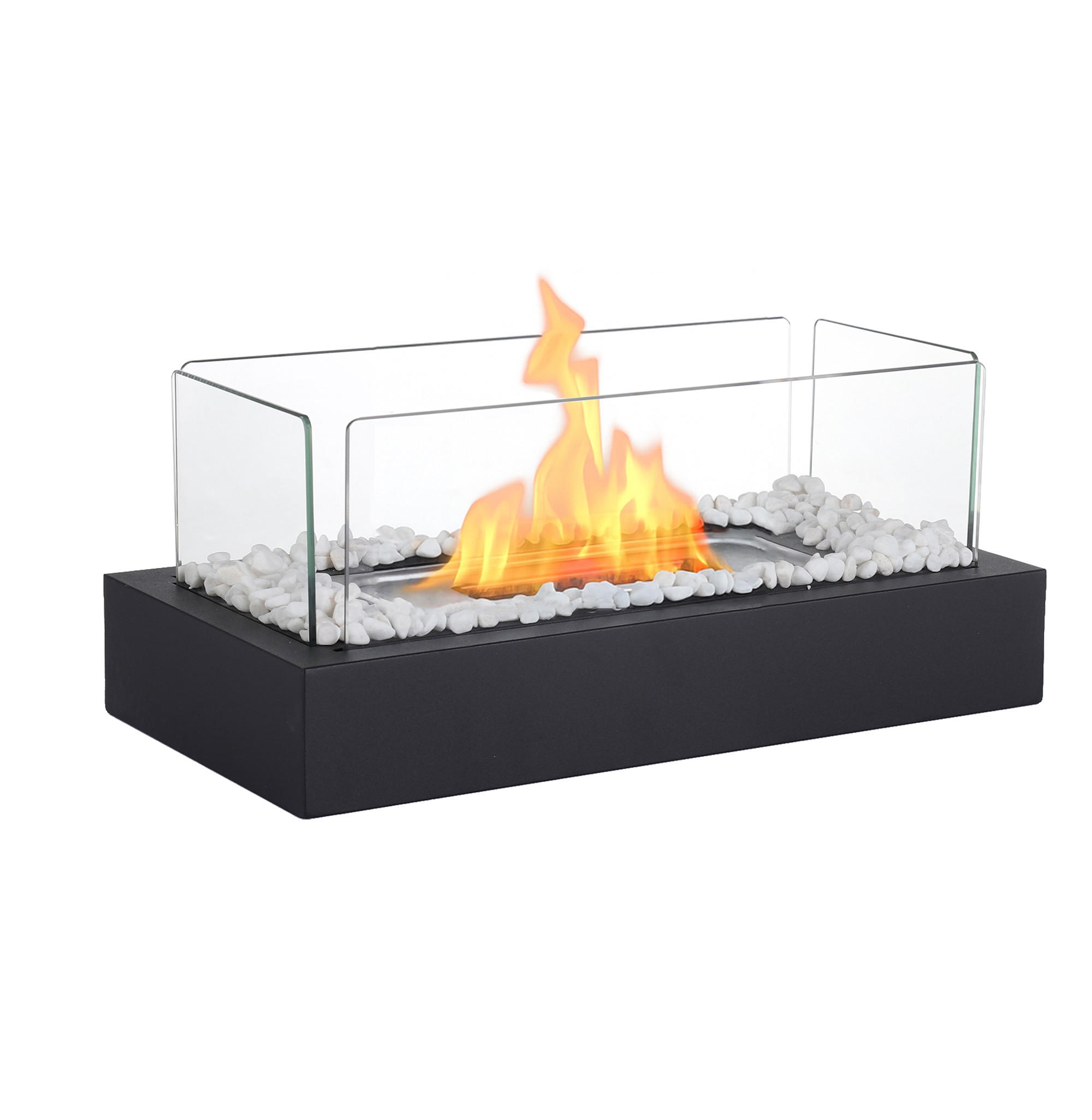 TISCHKAMIN Pyrothea 35/18/15 cm - Schwarz, Metall (18/15/35cm) - ZMH