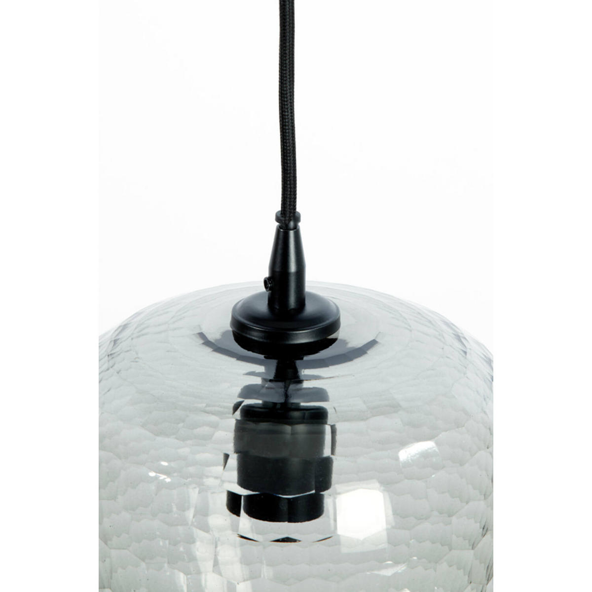 D-HÄNGELAMPE Danita Grau Ø20/26 cm - Grau, Glas (20/20/26cm) - Light & Living