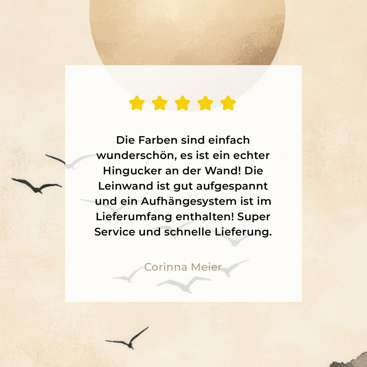 LEINWANDBILD Landschaft - Japandi - Vogel Wandbilder 80x60 cm - Beige, Textil (80/60cm) - MuchoWow