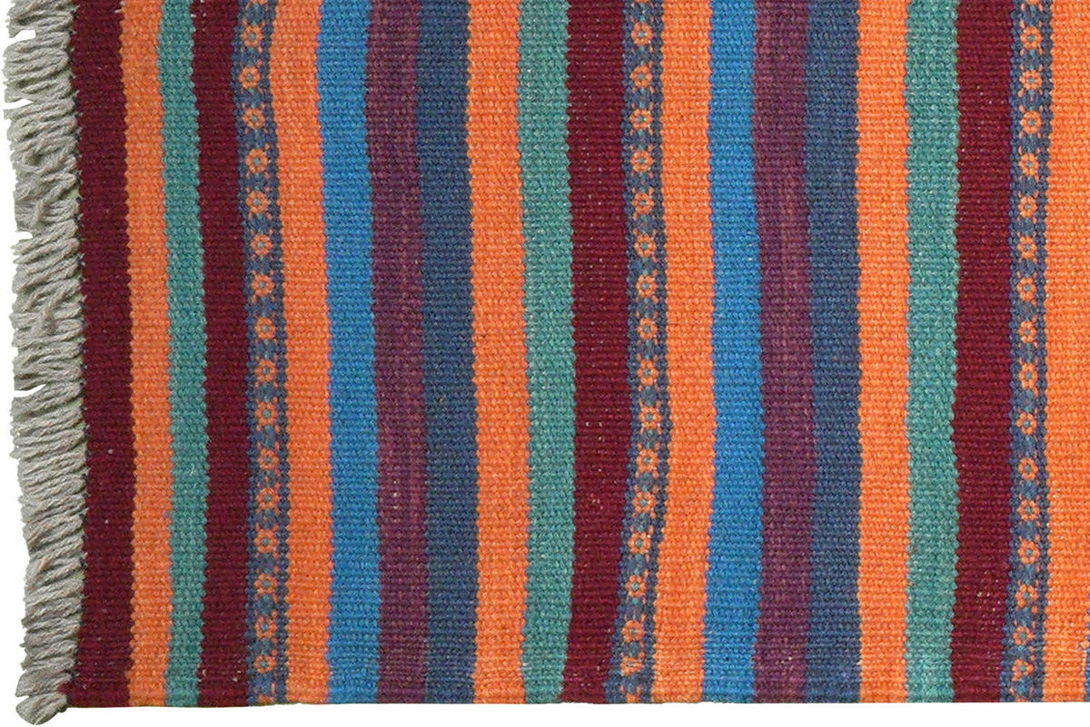 HANDWEBTEPPICH Kelim Gashgai Mehrfarbig 198/60 cm Schurwolle - Multicolor, Textil (60/198cm) - Looma