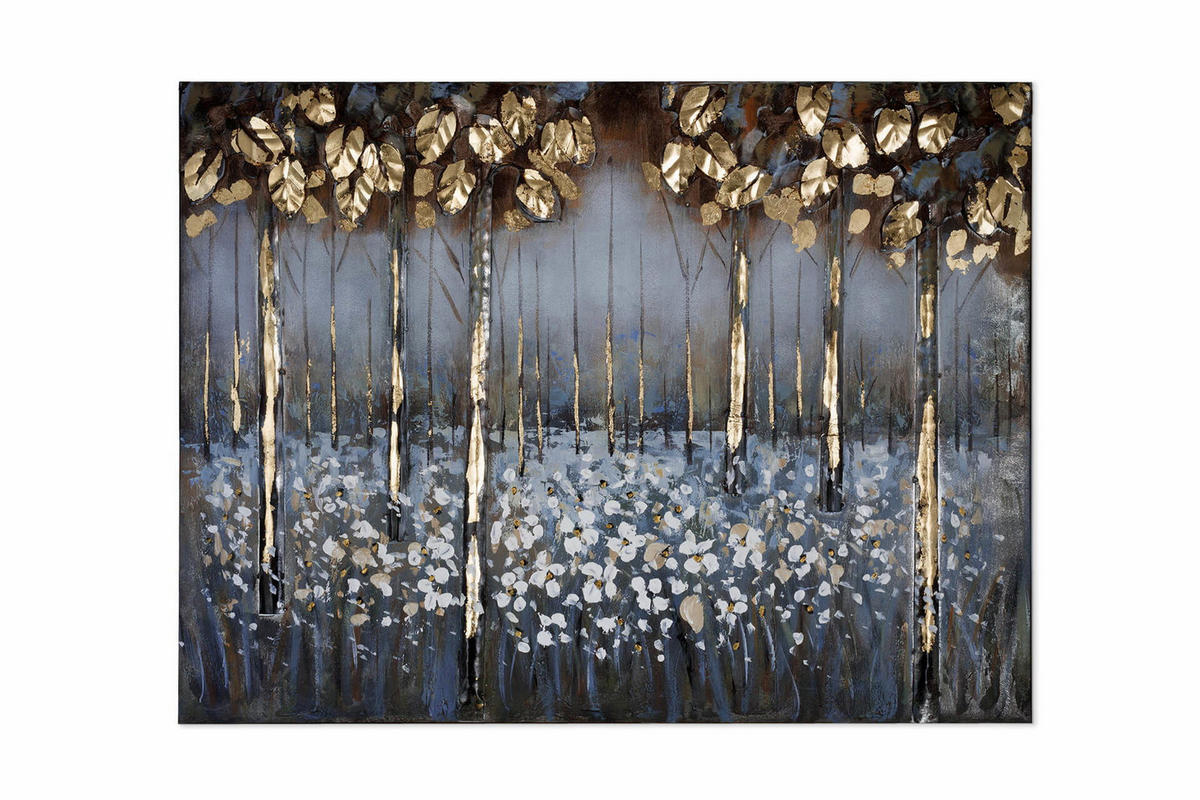 METALLBILD 100/70 cm - Weiß, Metall (100/70cm) - KUNSTLOFT