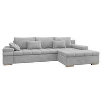 ECKSOFA Bangkok, Seite: Rechts - Silberfarben/Alufarben, Holz/Textil (310/175cm) - MIRJAN24