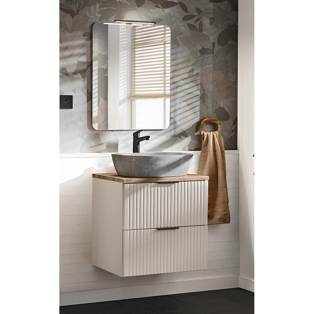 Lomado Badmöbel-Set Beige 60x200x47 cm