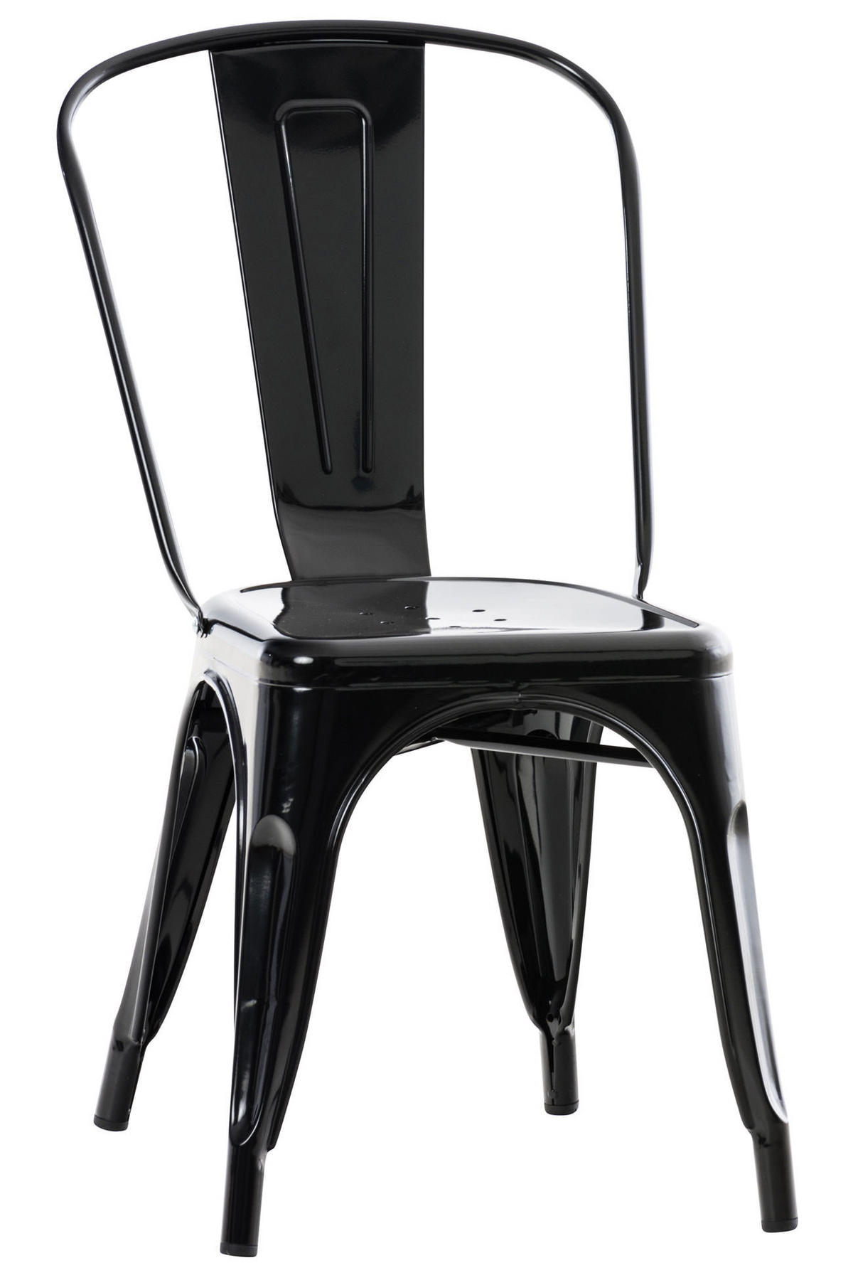 STUHL Metall schwarz - Schwarz, Metall (44/89/48cm) - CLP