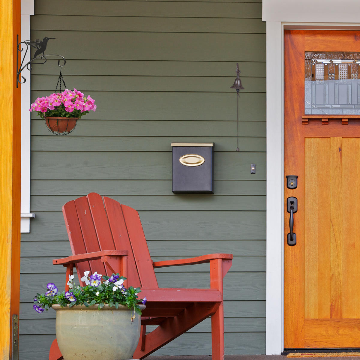 TÜRGLOCKE - Dunkelbraun, Metall (10/17/17cm) - Relaxdays