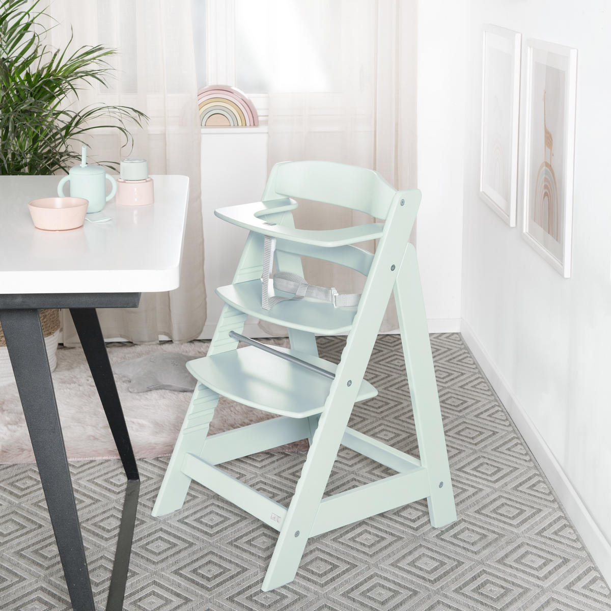 KINDERHOCHSTUHL Sit Up Flex Mint - Mintgrün, Holzwerkstoff (44.5/80/54cm) - Roba