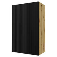 KÜCHENHÄNGESCHRANK Lamello W4/60 Schwarz Matt / Eiche Artisan 60 / 32,5 / 96cm - Eichefarben/Schwarz, Holz/Holzwerkstoff (60/96/32.5cm) - Feldmann-Wohnen