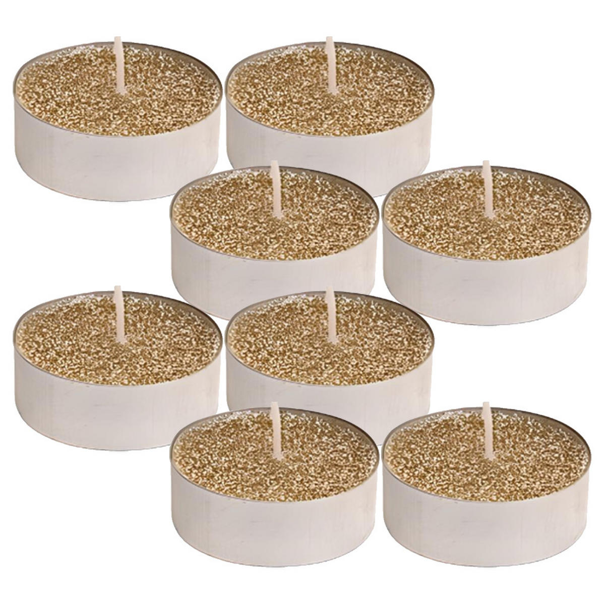 TEELICHTKERZEN Basic Gold 3.5/3.5/2 cm Naturmaterial - Goldfarben, Naturmaterialien (3.5/2/3.5cm) - Mondex