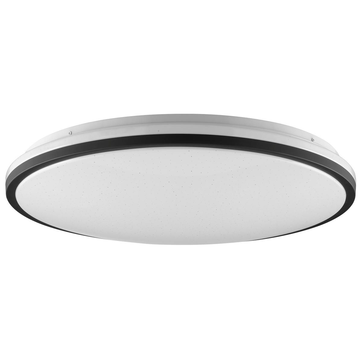 LED DECKENLEUCHTE Taya Schwarz/Weiß 49,5/49,5/9,5 cm - Multicolor, Kunststoff (49.5/49.5/9.5cm) - Brilliant