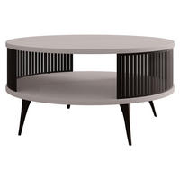COUCHTISCH Roenni - Kaschmir/Schwarz, Holzwerkstoff/Metall (75/75/30cm) - MIRJAN24