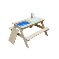 KINDERSITZGARNITUR ROBIN Holz mit Matschtisch - Naturfarben, Holz - Coemo