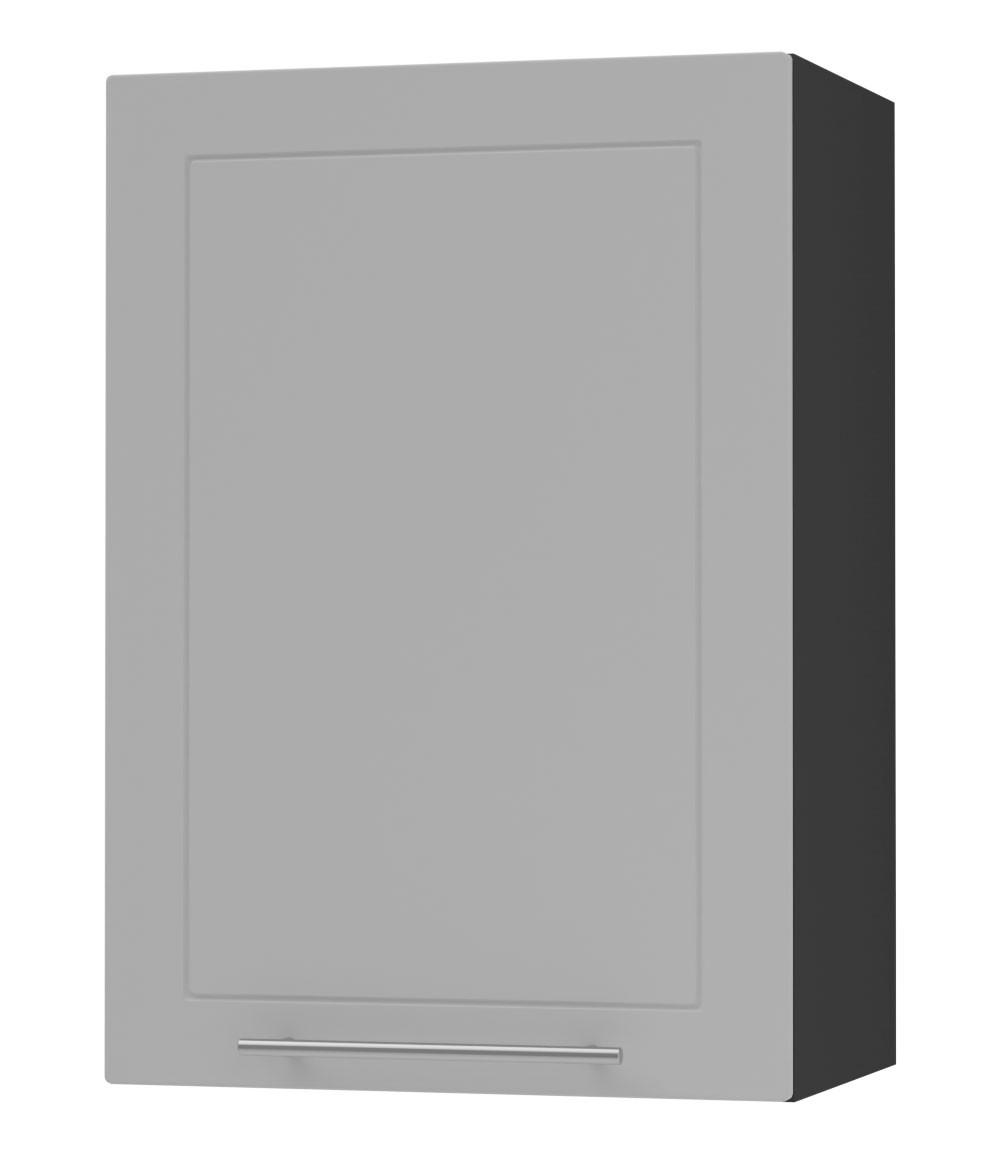 KÜCHENHÄNGESCHRANK Kvantum W2/50 Dust Grey Matt / Schwarz Matt 50 / 32,5 / 72cm - Schwarz/Grau, Holz/Holzwerkstoff (50/72/32.5cm) - Feldmann-Wohnen