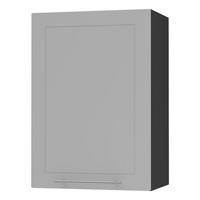 KÜCHENHÄNGESCHRANK Kvantum W2/50 Dust Grey Matt / Schwarz Matt 50 / 32,5 / 72cm - Schwarz/Grau, Holz/Holzwerkstoff (50/72/32.5cm) - Feldmann-Wohnen