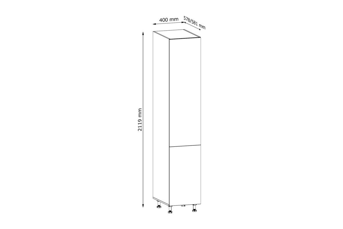 HOCHSCHRANK 40 cm – Nexa D40SP – Beige - Beige, Holzwerkstoff (40/212/58cm) - ROYAL24_MARKT