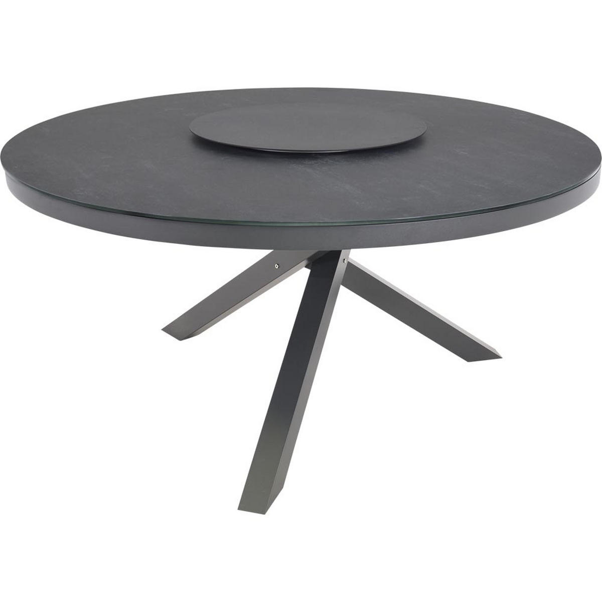GARTENTISCH Mojito - Anthrazit - 150/150/74 cm - Dunkelgrau, Glas (150/150/74cm) - Lesli Living