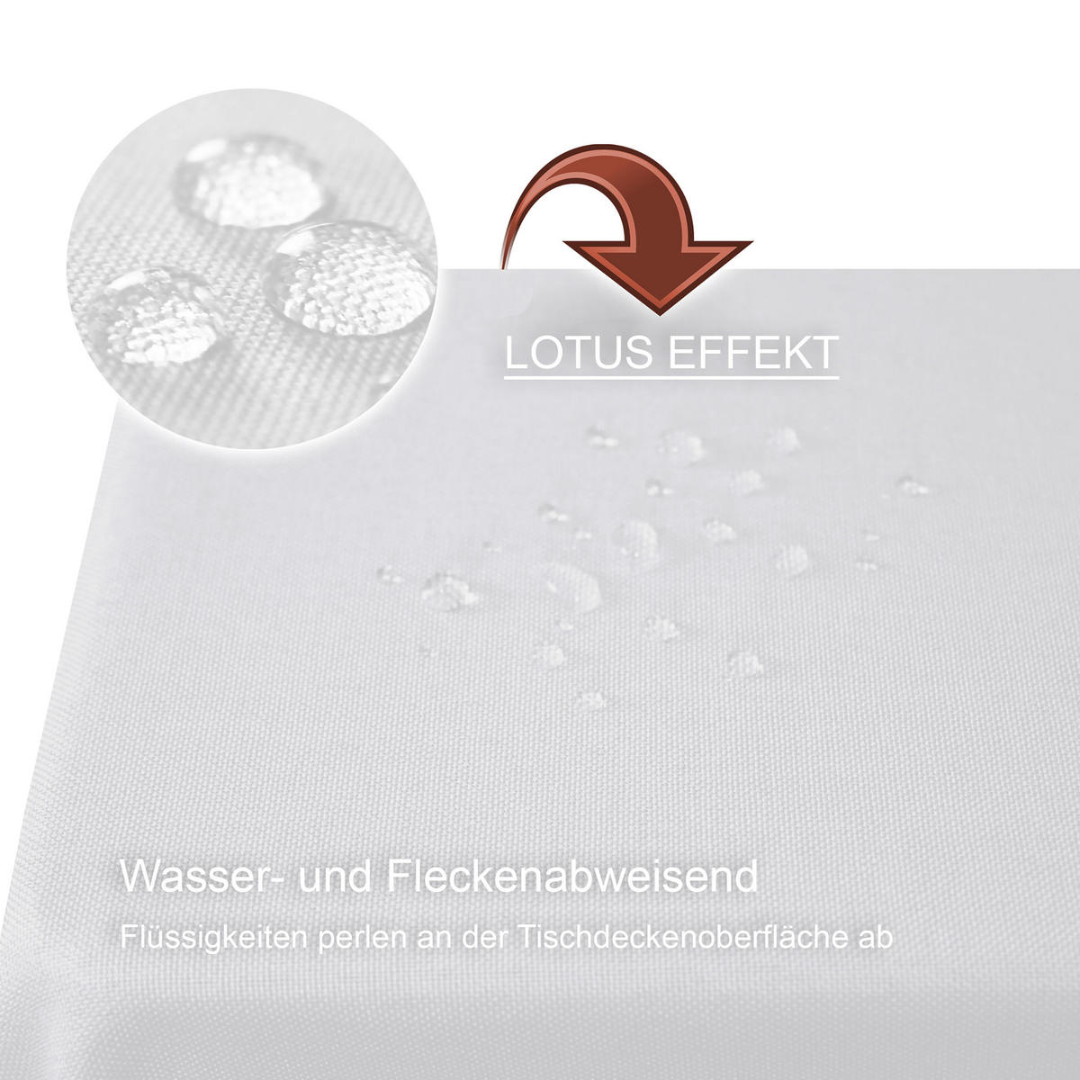 TISCHDECKE Leinenoptik 110/140 cm eckig Weiß - Weiß, Textil (110/140cm) - TiborTex