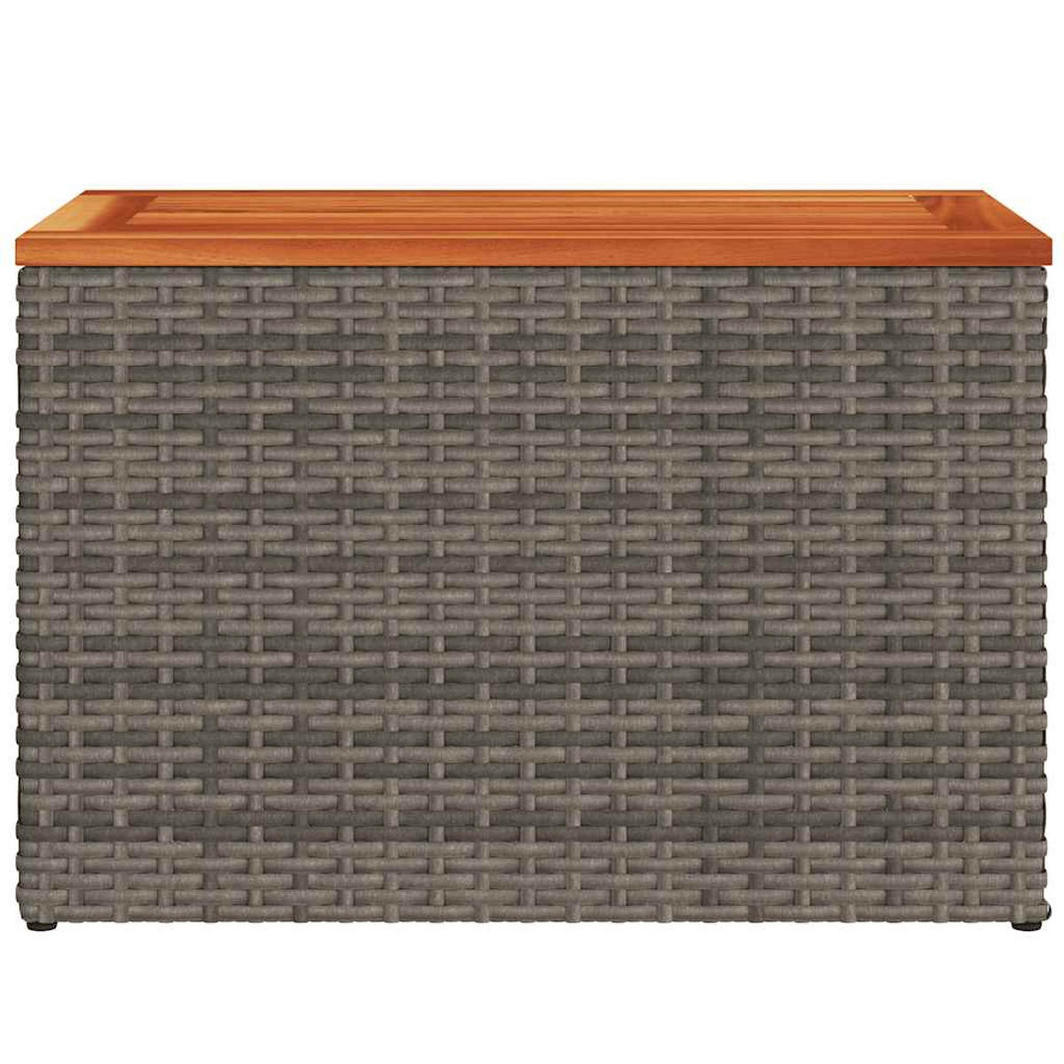 GARTEN-BEISTELLTISCHE 2 Stk. Grau 55/34/37Cm Poly Rattan Holz - Grau, Kunststoff (55/34/37cm) - vidaXL