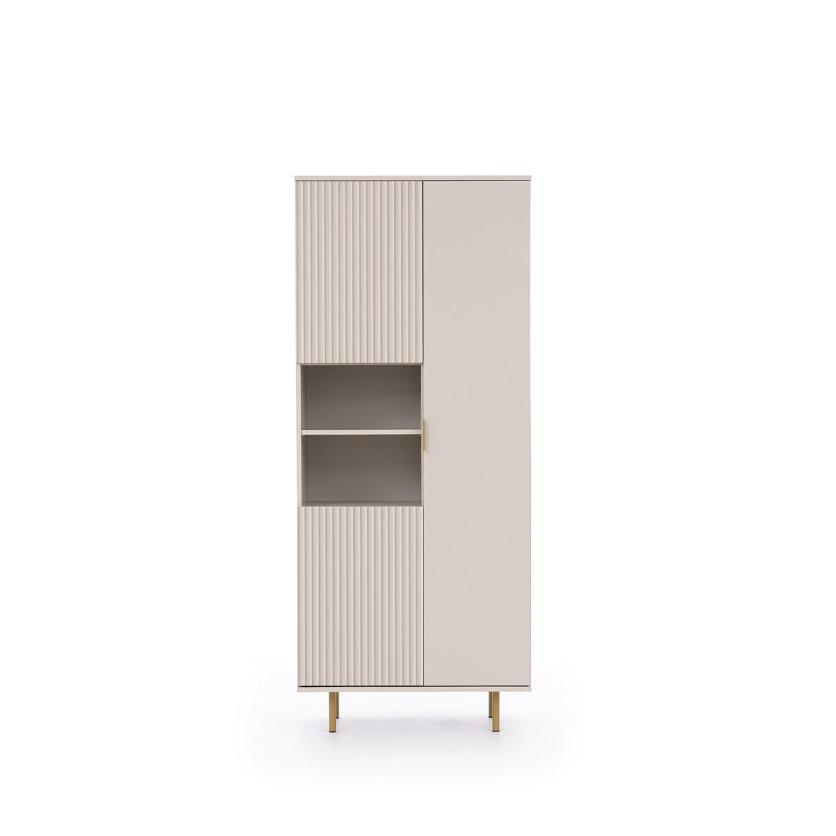 BÜCHEREGAL Bianco Kaschmir - Kaschmir, Holzwerkstoff (80/190/41cm) - Bettso