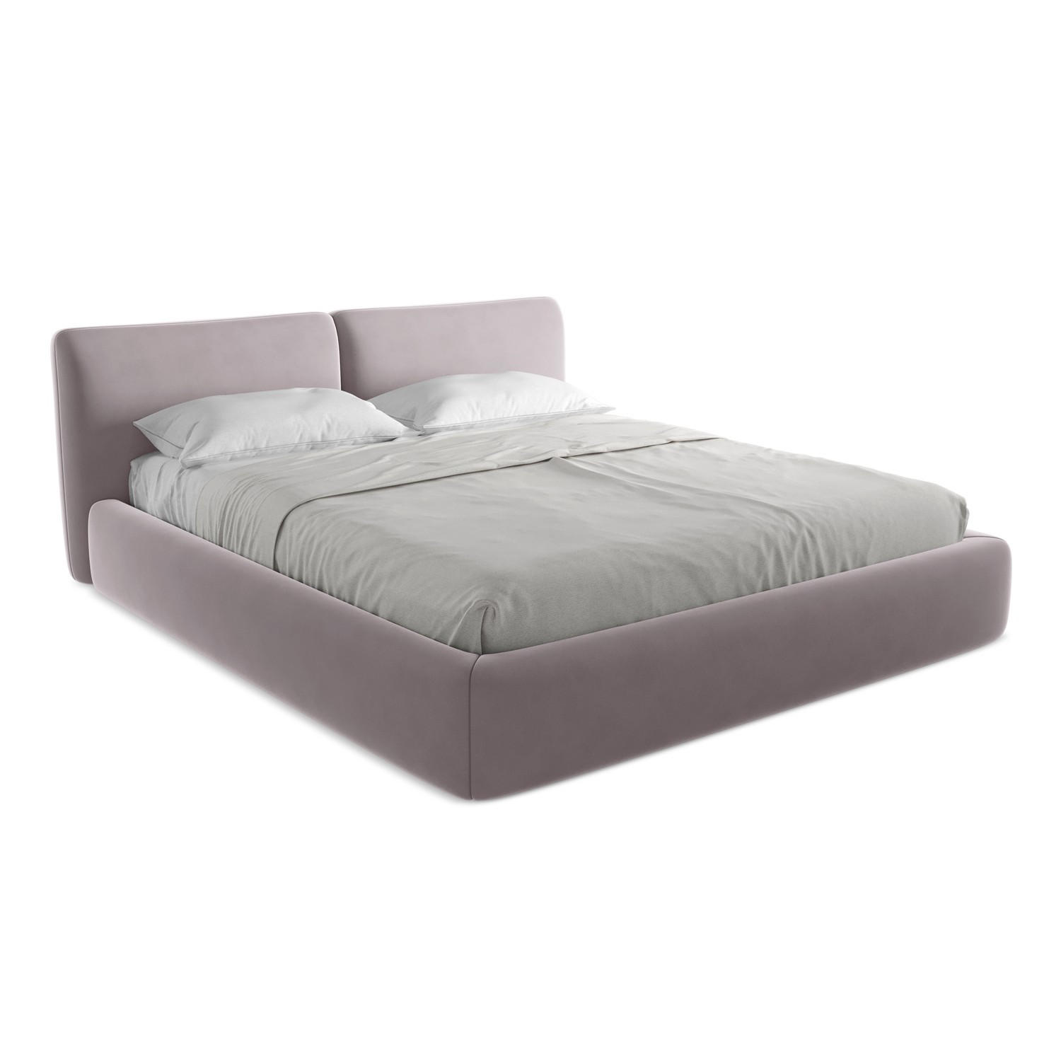 POLSTERBETT mit Bettkasten und Lattenrost 200x228 Violett - Lila/Flieder, Kunststoff/Textil (180/200cm) - LaMiaSofa