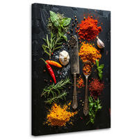 LEINWANDBILD Essen & Trinken 60x90cm - Multicolor, Textil (60/90cm) - Feeby