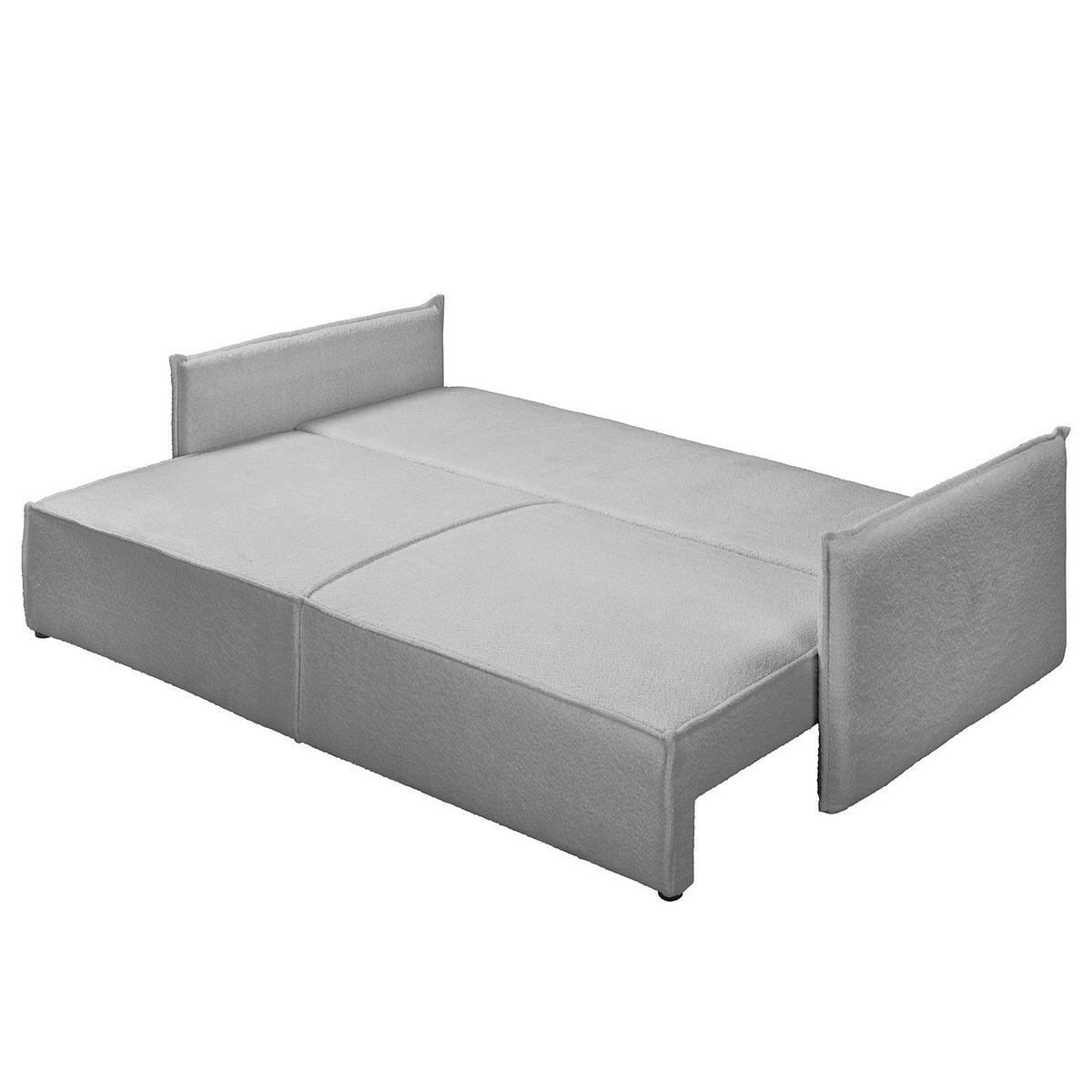 SCHLAFSOFA - Schwarz/Grau, Kunststoff/Textil (221/70/105cm) - home24